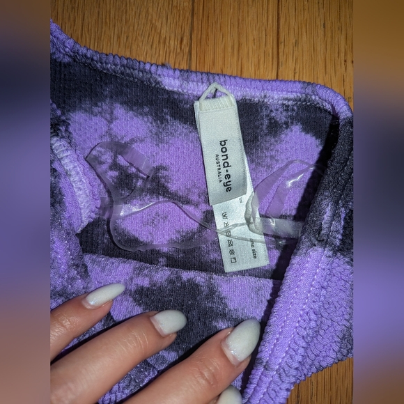 NWT BOND EYE SAMIRA ECO BIKINI SET IN LILAC & BLACK MARBLE - Picture 6 of 6